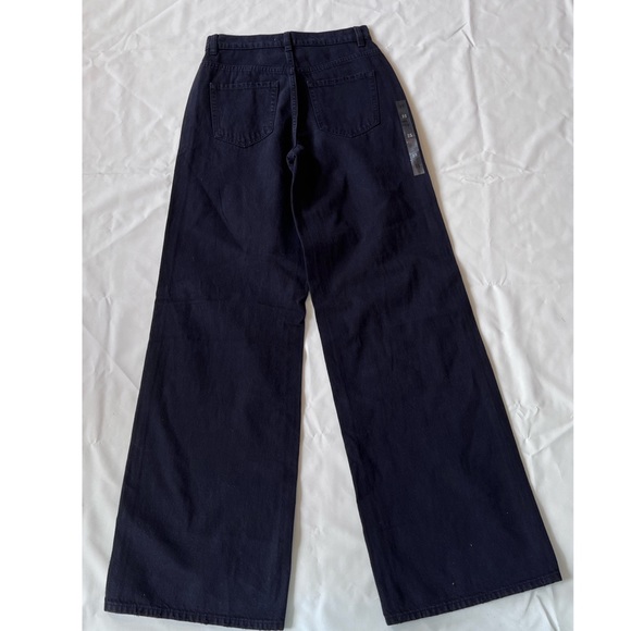 Pacsun Eco Black Distressed High Waisted Baggy Jeans Denim New Ripped Destroyed - Picture 7 of 8